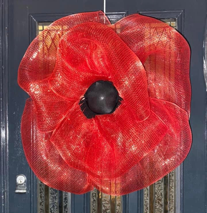 Mansfield Remembrance Poppy Door Hanger